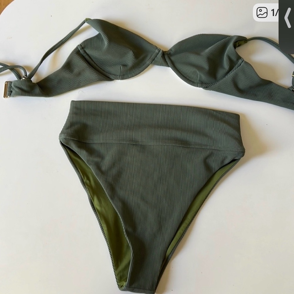 Olive Green Women's Swimwear Set beach riot